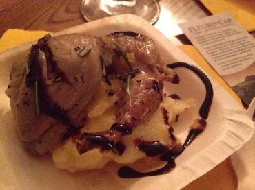 Roasted quail with preserved lemon, mielie pap & balsamic drizzle